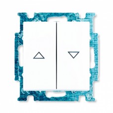 2-клавишный выключатель жалюзи АВВ Basic55 Белый (2006/4 UC-92-507)