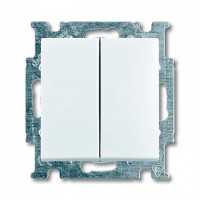 2-клавишный выключатель АВВ Basic55 Белый (2006/6/6 UC-94-507)