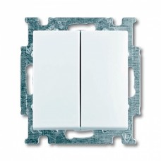 2-клавишный выключатель АВВ Basic55 Белый (2006/6/6 UC-94-507)